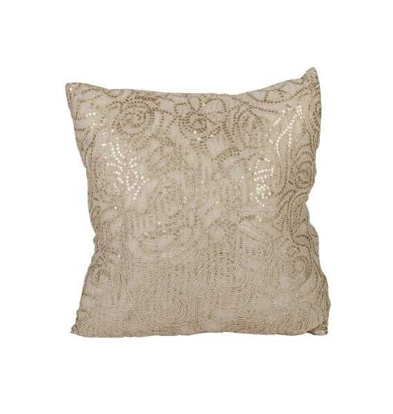Gold Sequence Patterend Pillow